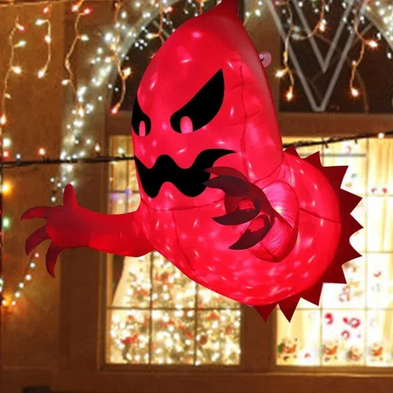 Halloween Inflatable Ghost Corpse with LED Eyes | Outdoor Decor