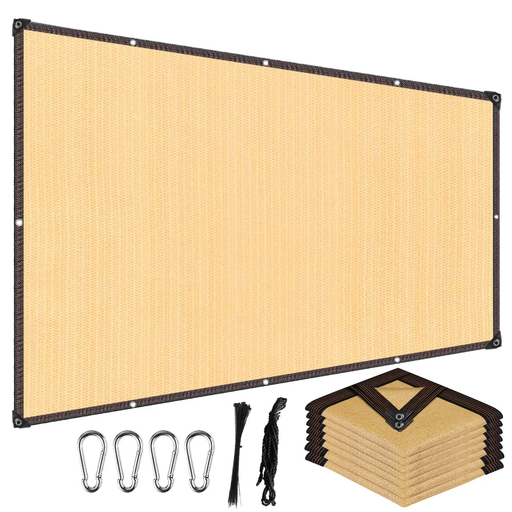 50% HDPE Sun Shade Cloth with Grommets | Garden & Patio