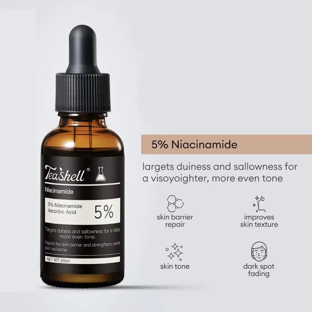 Teashell Serum 5% Niacinamide & Arbutin 30ml Fade Dark Spots Skin Moisturizing Hydration Sensitive Skin Peaceful Pleasures Health and Wellness