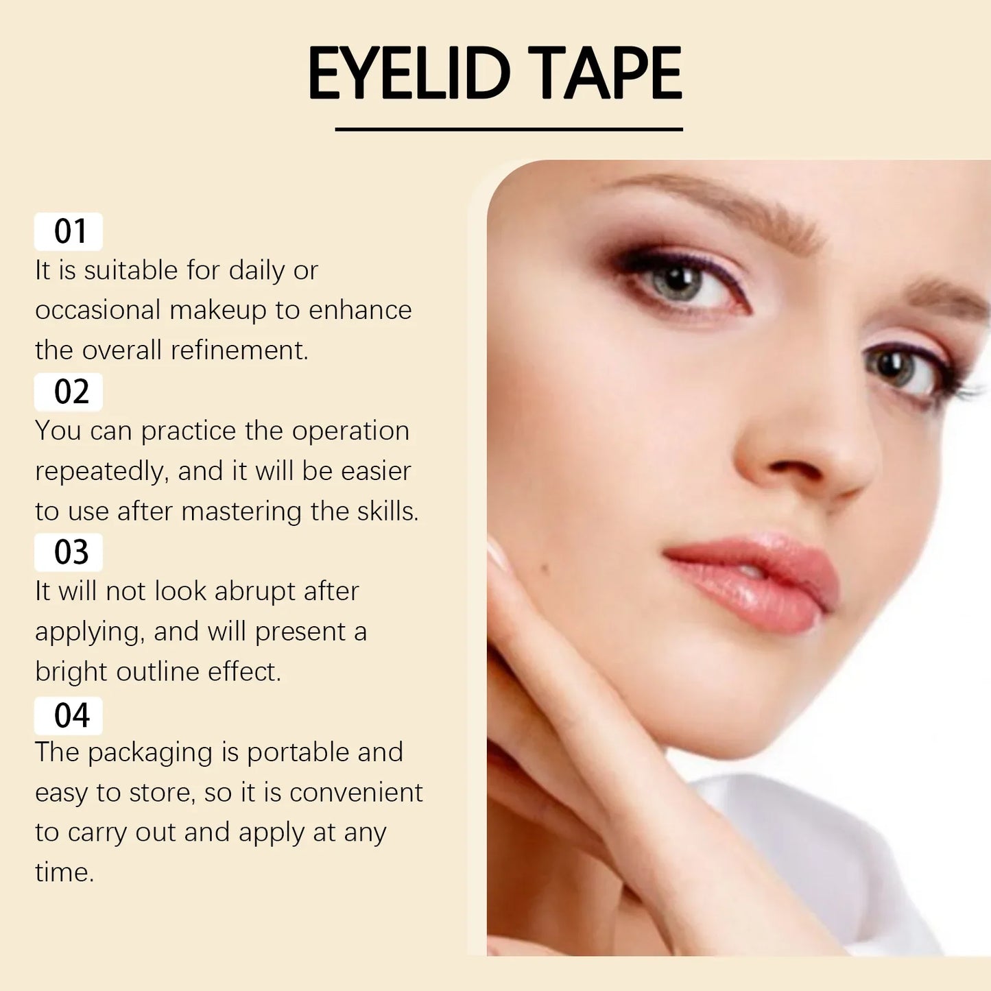 480pcs Invisible Eyelid Tape – Instant Eye Lift Strips