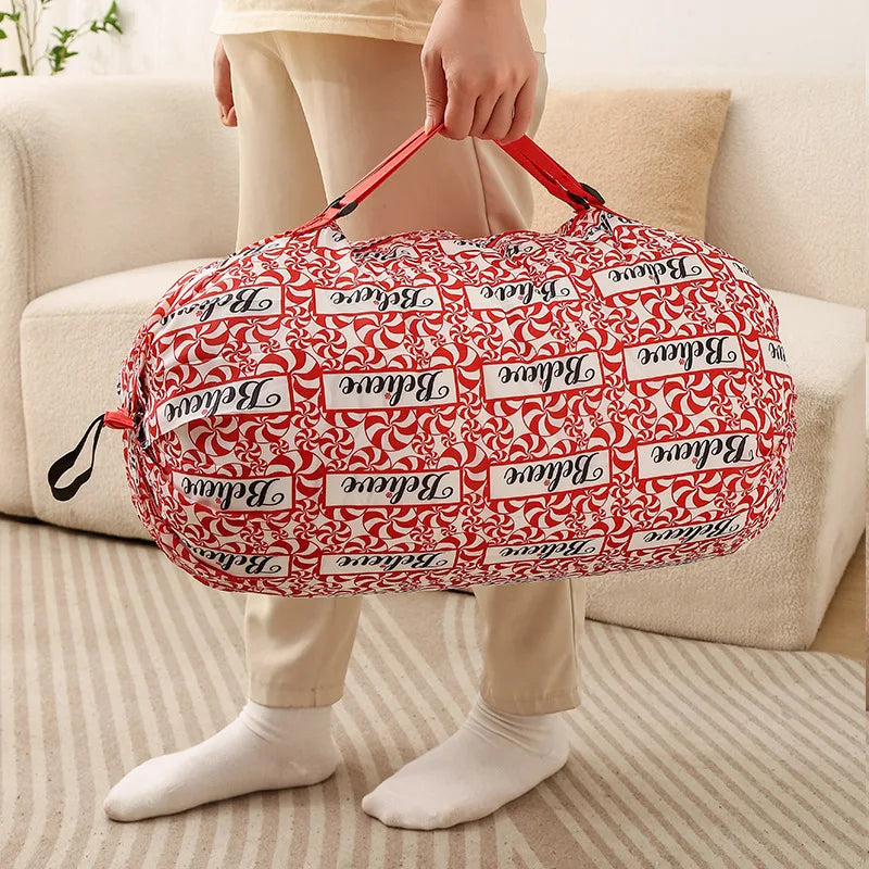 Large Capacity Eco Friendly Reusable Waterproof Heavy Duty Portable Folding Nylon Grocery Tote Bag for Supermarket Shopping Peaceful Pleasures Health and Wellness Windmill English