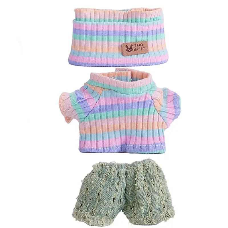17cm Doll Sweater Pants Hat Set | 1/12 Scale Fashion Outfit
