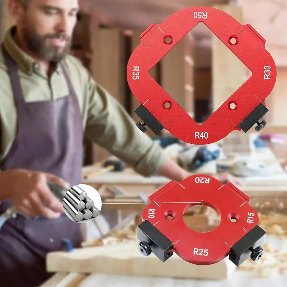 R10-R50 Router Corner Radius Template For Woodworking Positioning Mold Board Arc Cutting Radius Jig Tool Peaceful Pleasures Health and Wellness