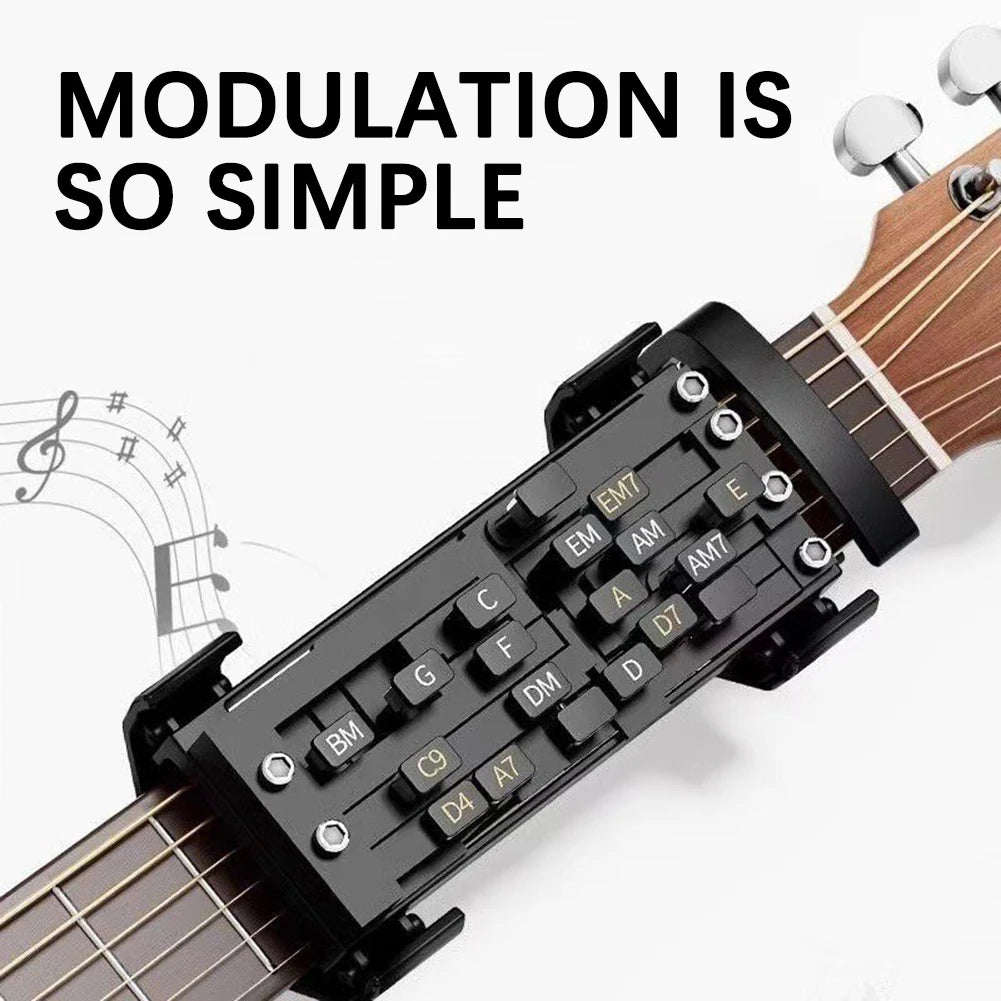 Chord Presser For Guitars Presser Learning Aid With One-Touch Chord Switching Finger Pain Relief Trainers For Smooth-Practice Peaceful Pleasures Health and Wellness