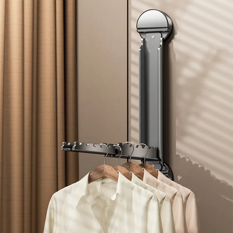 Hot Suction Cup Telescopic Clothes Drying Rack, Invisible Retractable Indoor Clothes Drying Rack, Bay Window Clothes Drying Rack Peaceful Pleasures Health and Wellness