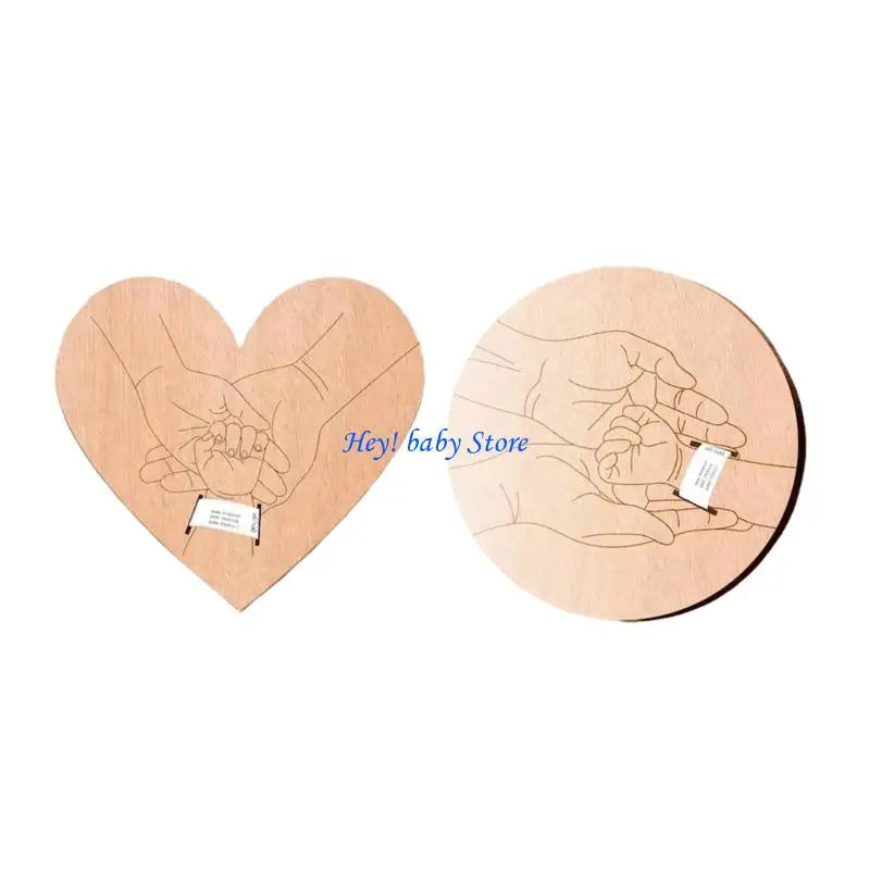 Wooden Baby Birth Announcement Board – Newborn Photo Plaque