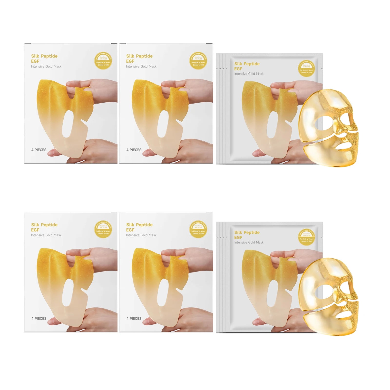 Collagen Intensive Gold Mask Moisturizing Sculpted Facial Contour Soothing Skin Discomfort Enhance Skin Radianc Firm Face Mask Peaceful Pleasures Health and Wellness BUY 2 GET 2 FREE