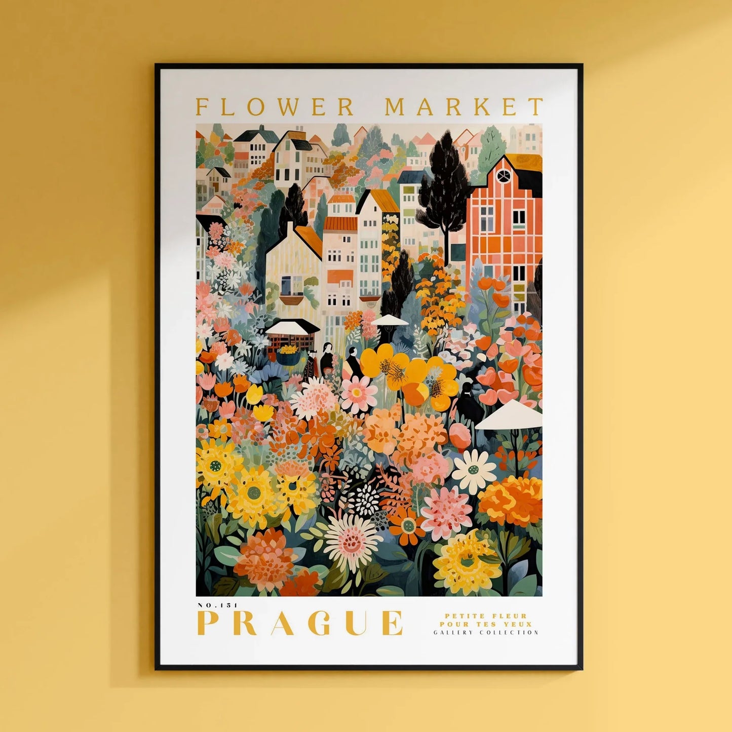 Amsterdam Flower Market Canvas Wall Art | Botanical Boho Print