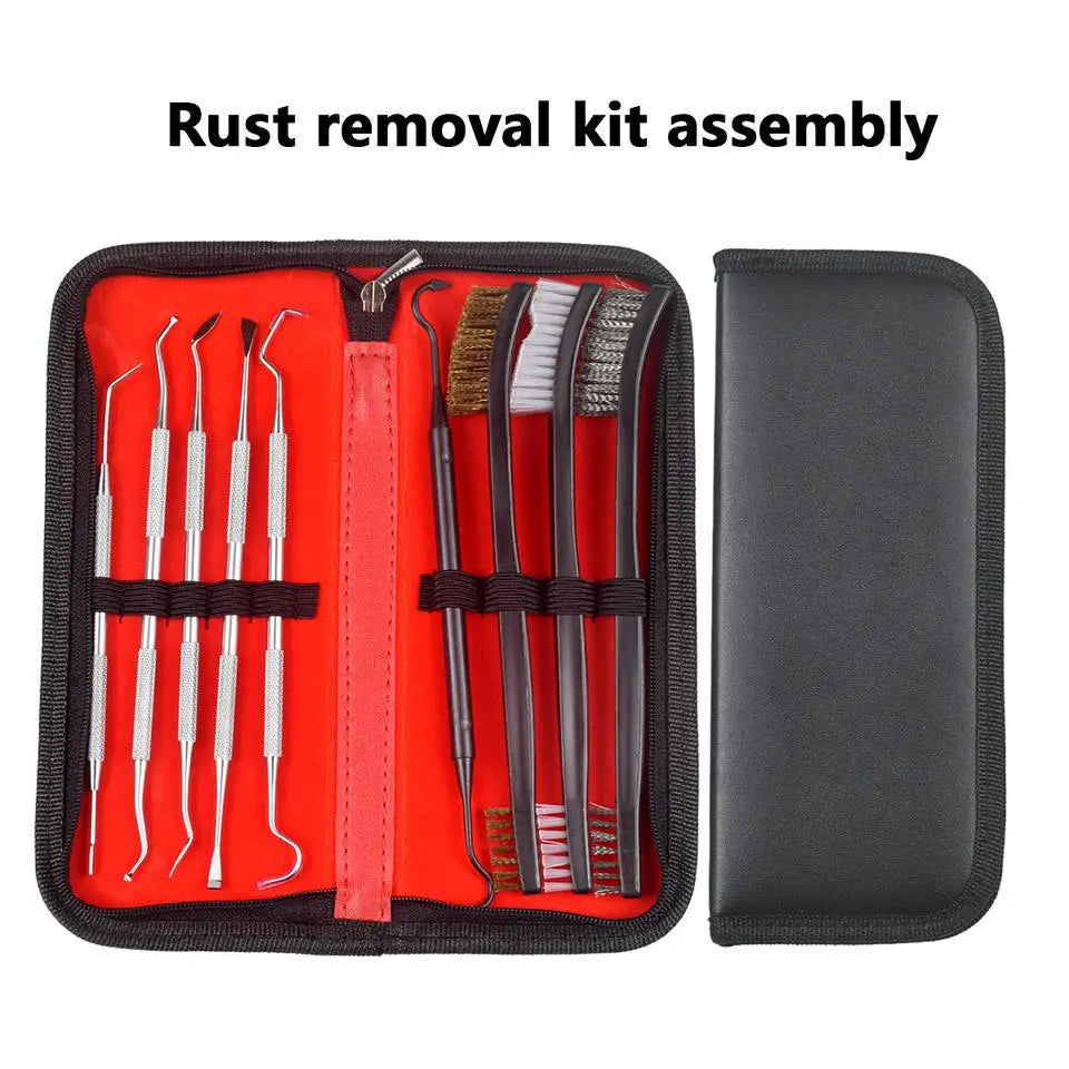 Universal Gun Cleaning Brushes Picks Kit Set Brass Copper Steel Nylon Stainless Steel Ploymer Pick Set Bristle Hunting Kits Peaceful Pleasures Health and Wellness