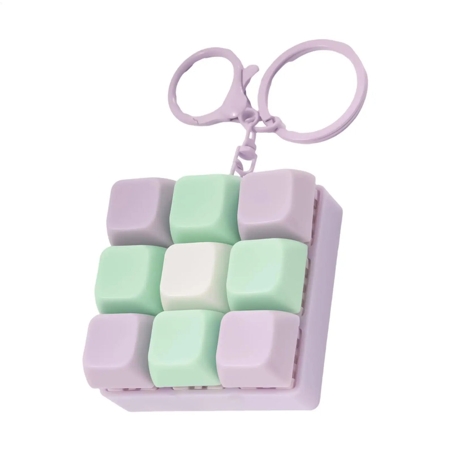 9-Key Mechanical Keyboard Fidget Clicker Keychain Toy