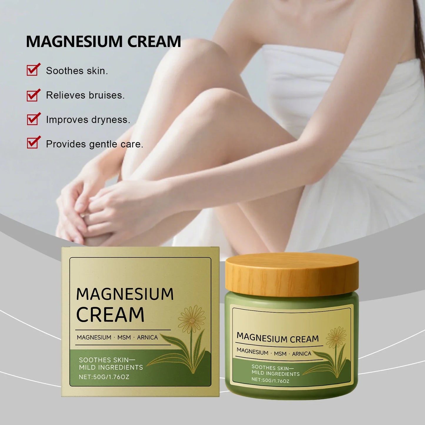 Magnesium Body Cream – Relaxation, Comfort & Sleep Support