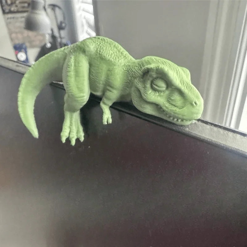 1-Piece Sleeping Dragon-Shaped Monitor Ornament, Stylish and Cute Dinosaur Desktop Decoration Suitable for Computer Screens, Animal-Themed Home and Office Decor Accessory, Unique and Thoughtful Collectible Gift Peaceful Pleasures Health and Wellness