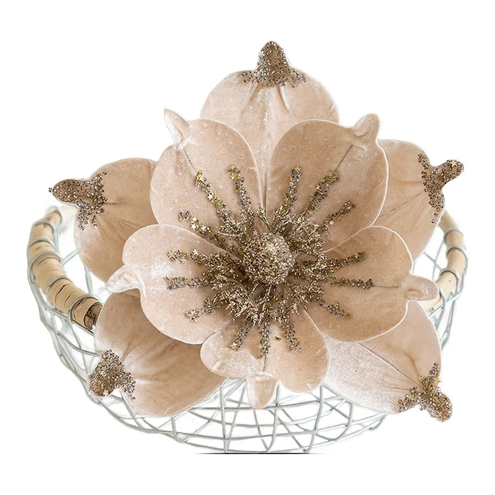 Artificial Christmas Magnolia Flowers | Festive Home Decor