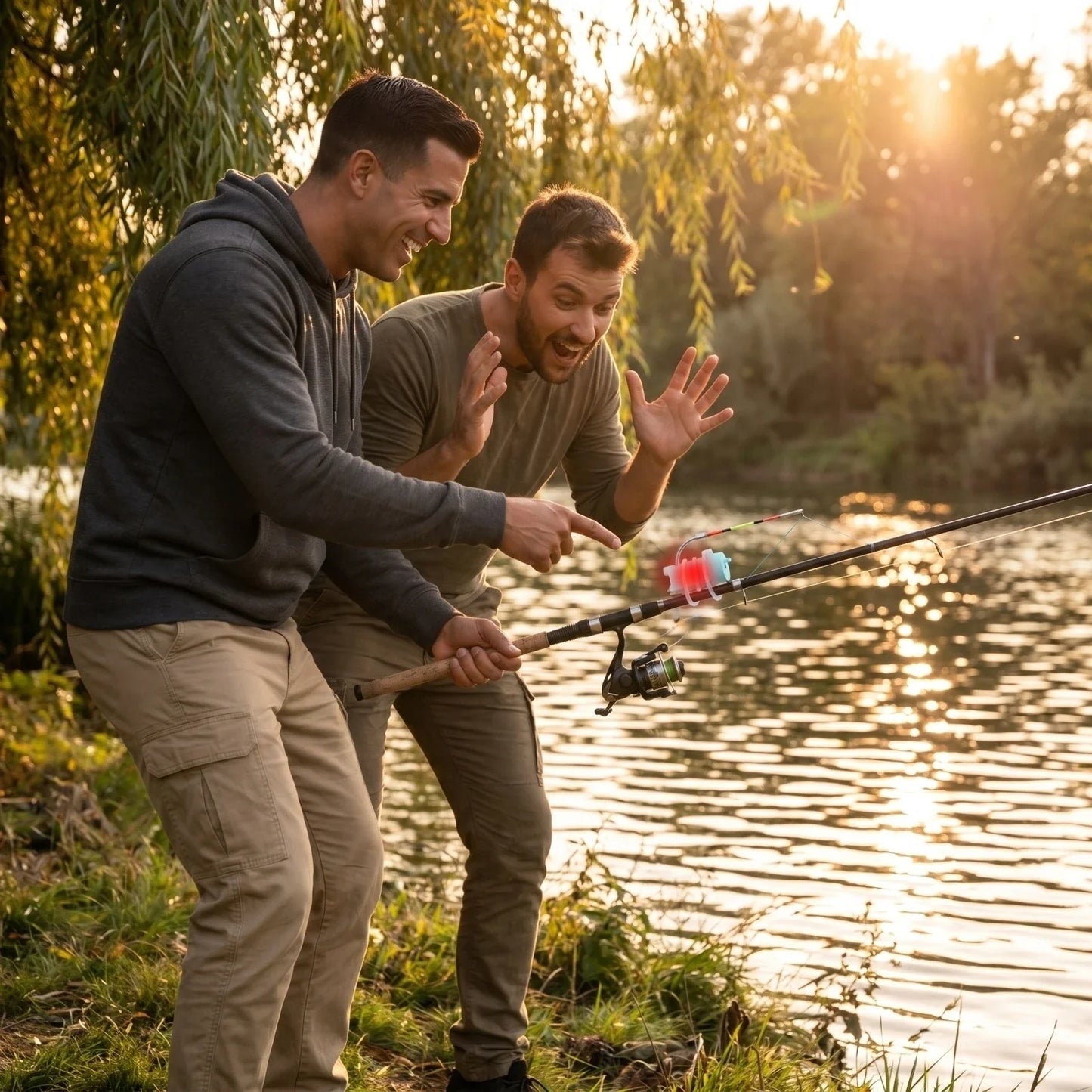 Electronic LED Fishing Bite Alarm – Night Rod Tip Alert