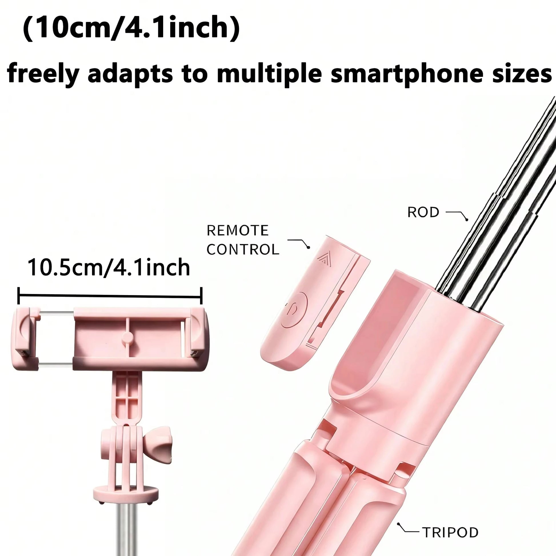 1PC Selfie Stick Wireless Selfie Stick With Tripod Stand Selfie Stick , Remote Control, Phone Holder And Built-In Tripod Peaceful Pleasures Health and Wellness