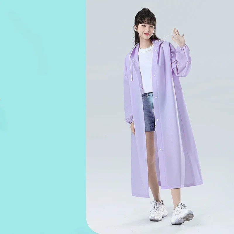 Thickening Portable Raincoat for Hiking Waterproof Transparent Reusable Poncho Outdoor Raincoat Rain Cover for Man & Women Peaceful Pleasures Health and Wellness PURPLE 100g