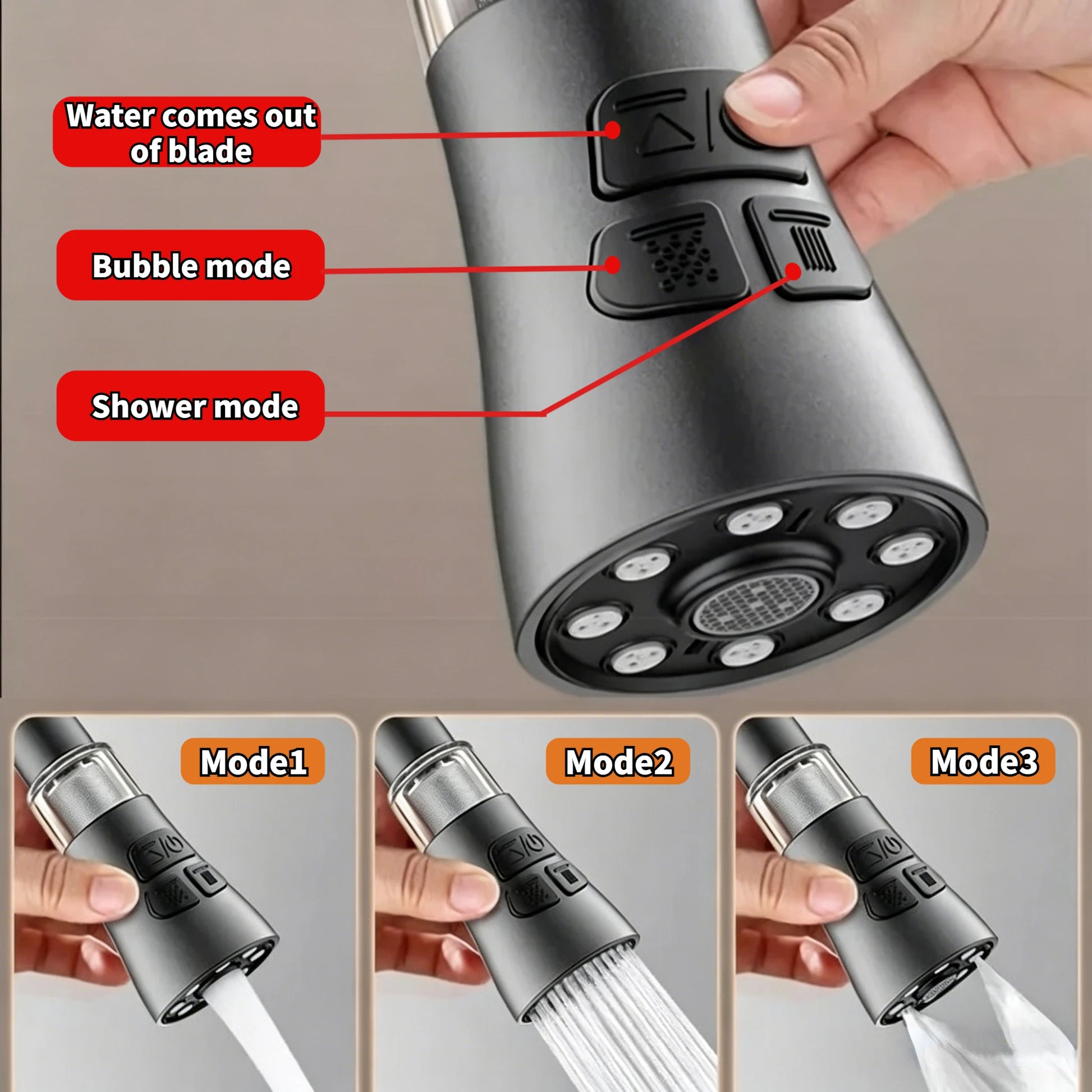 Kitchen Faucet Extender With Filter Function Universal 720° Rotate Aerator Splash Filter Washbasin Faucet Bubbler Nozzle Aerator Peaceful Pleasures Health and Wellness