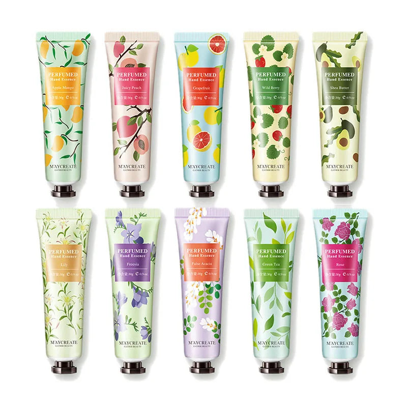 BIOAOUA 10-Piece Fruity Floral Hand Cream Set – Moisturizing Kit