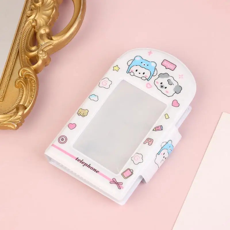 Cartoon 28 Card Slots Photo Card Binder 3-inch Kpop Photo Card Photo Album Postcard Photocards Holder Photocard Binder Idol Peaceful Pleasures Health and Wellness A6