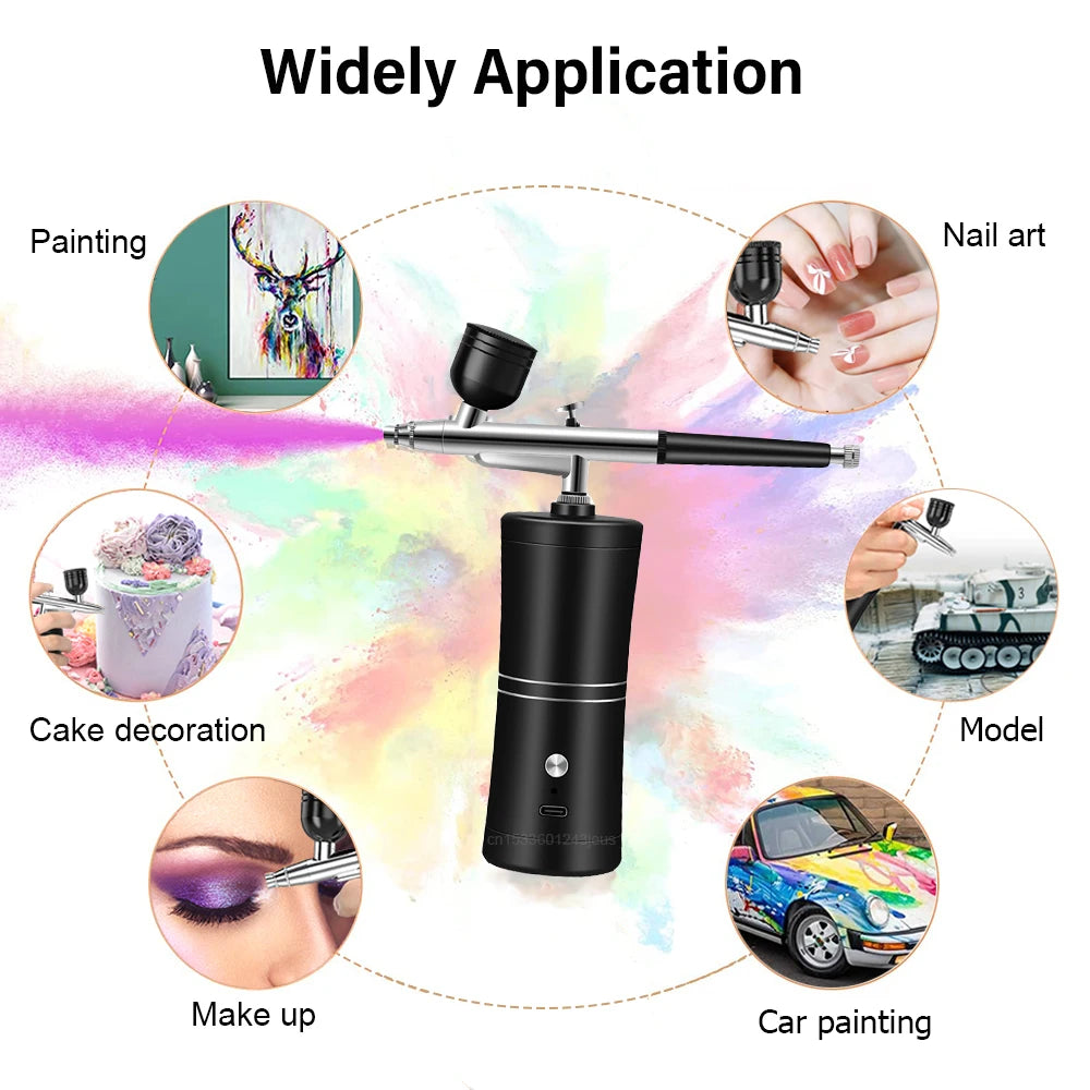 Airbrush with Compressor Airbrush Painting Mini Spray Gun for Painting Wireless Electric Paint Gun Airbrush Kit with Compressor Peaceful Pleasures Health and Wellness