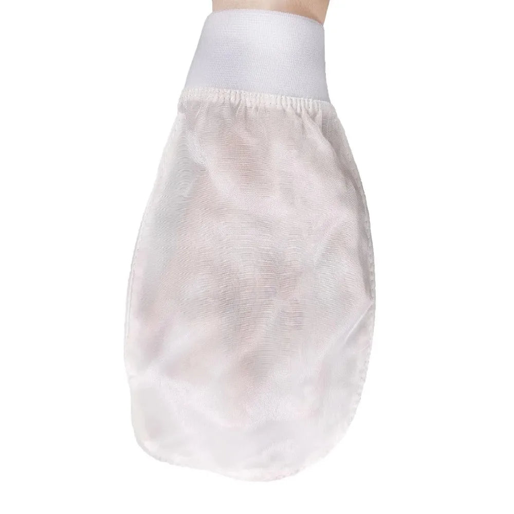 Silk Exfoliating Face Wash Face Wash Soft Bathing Bath Body Scrub Alternative Scrub Shower Gloves Skin Bath Scrub Peaceful Pleasures Health and Wellness White
