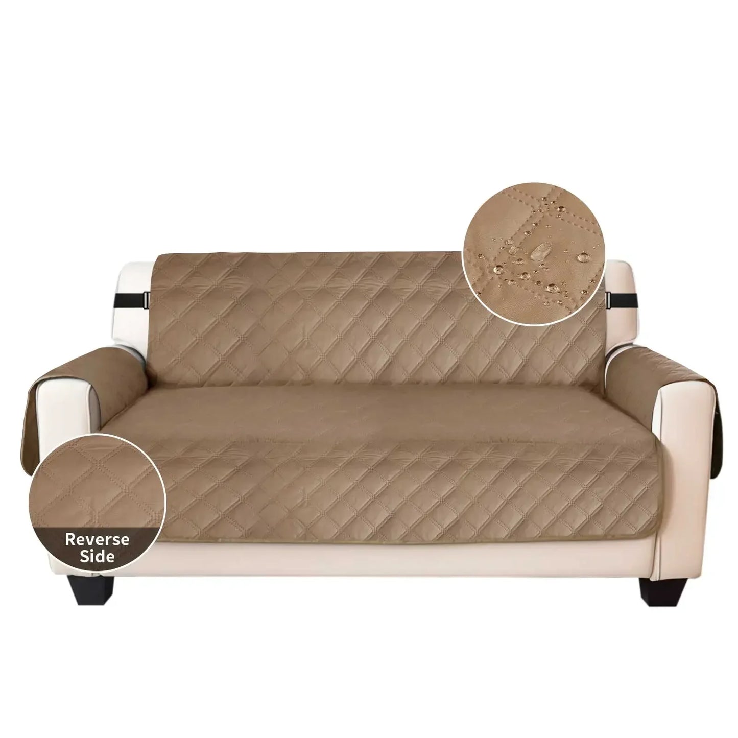 Waterproof Reversible Quilted Sofa Cover | Pet & Kid Safe