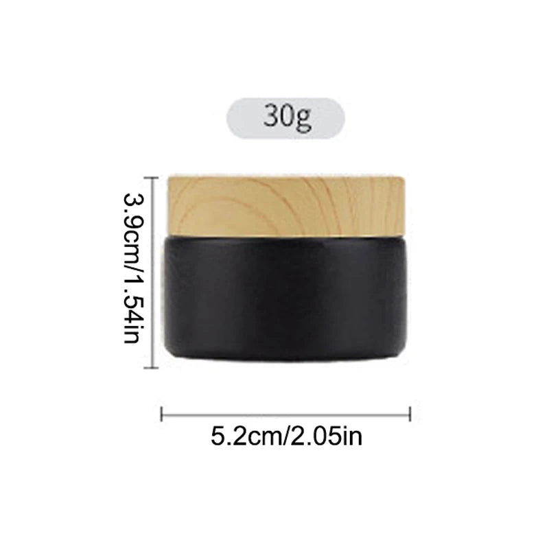 Plastic Lid Empty Jars Black Glass Cream Jar Cosmetic Container 10/30/60g Glass Bottle Make Up Container Travel Cosmetic Jars Peaceful Pleasures Health and Wellness 30g Yellow