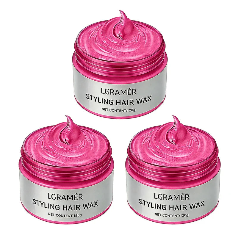 Temporary Hair Color Wax – 9 Shades | Silver Gray, Wine Red & More