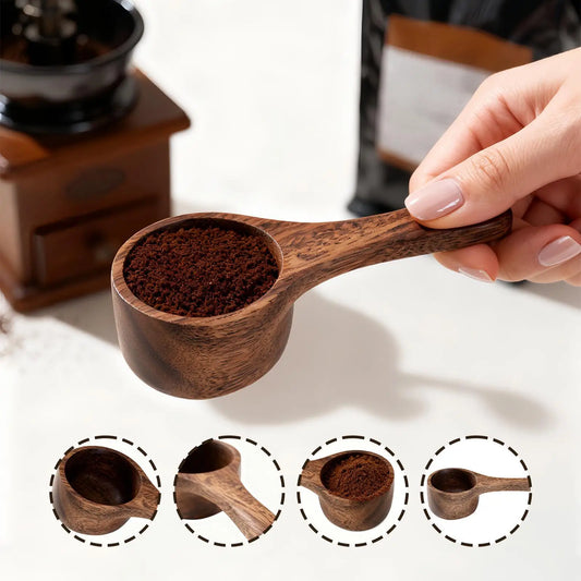 Walnut Wood Coffee Scoop – 42ml Reusable Measuring Spoon Coffee Measuring Scoop Oasis Select