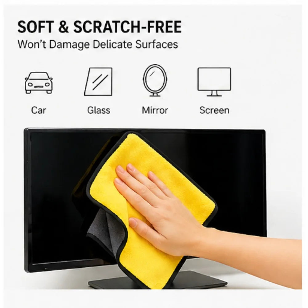 Microfiber Cleaning Towels – Double Layer Quick Dry Cloths (1/3/6) Microfiber Cleaning Cloth Peaceful Pleasures Health and Wellness