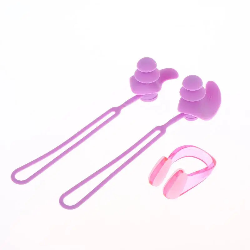 Silicone Swimming Ear Plugs with Lanyard – Waterproof 1 Pair