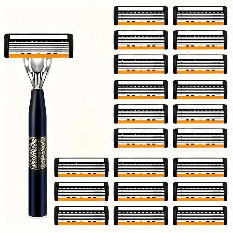 6-Blade Classic Safety Razor – Men's & Women's Manual Shaver
