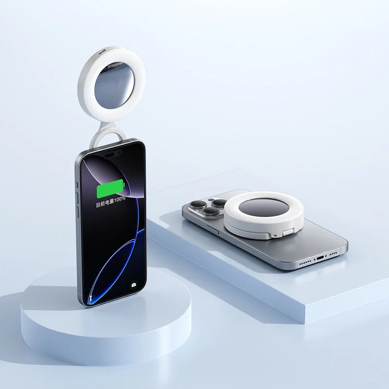 portable light for video shooting lamp RGB light photography light for photo shooting for iphone magnetic fill light phone Peaceful Pleasures Health and Wellness White China Mainland