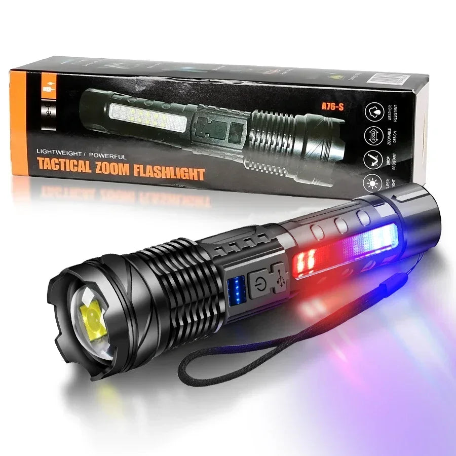 ZHIYU 2000LM Rechargeable LED Flashlight | Zoomable Tactical Torch