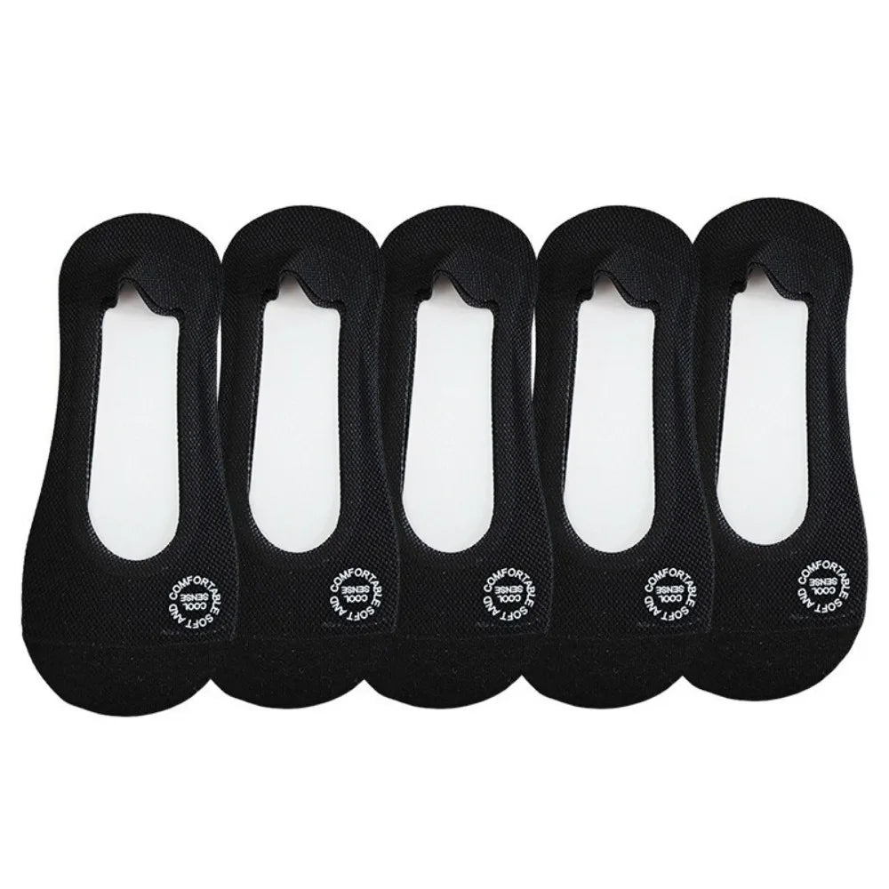 Women's Invisible No-Show Socks 5-Pack | Anti-Slip Mesh Boat