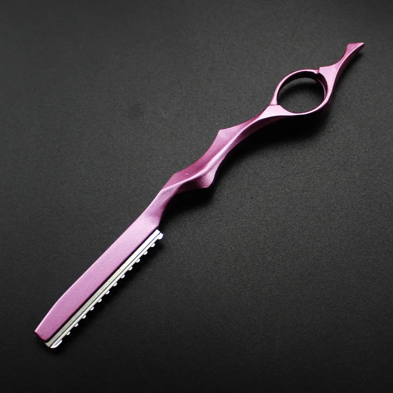 Professional 2 In 1 Hair Scissors Cutting Barber Razor Haircut Thinning Shears Styling Tools Hairdressing Scissors Peaceful Pleasures Health and Wellness Pink