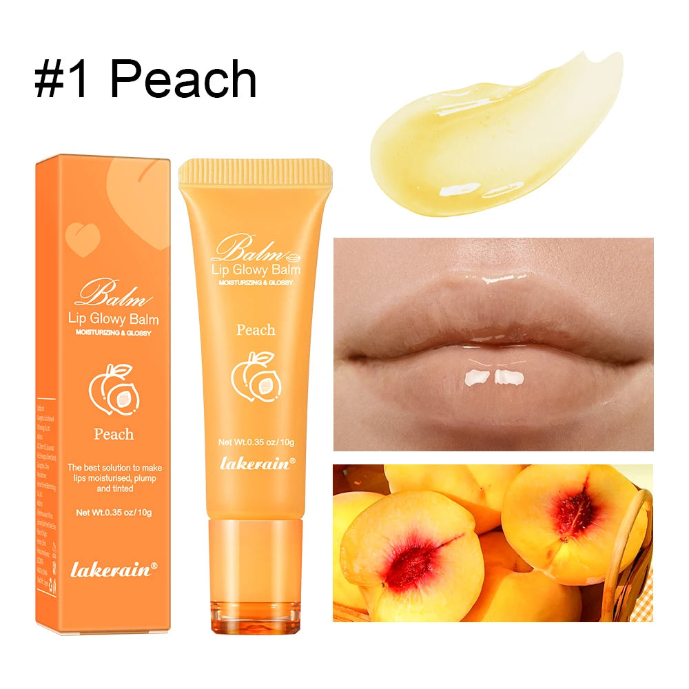 Moisturizing Lip Glow Blam Liquid Lip Gel Mask Reduce Lip Line Remove Dead Skin Peach Grape Lip Gloss Lips Care Product 10g Peaceful Pleasures Health and Wellness 1