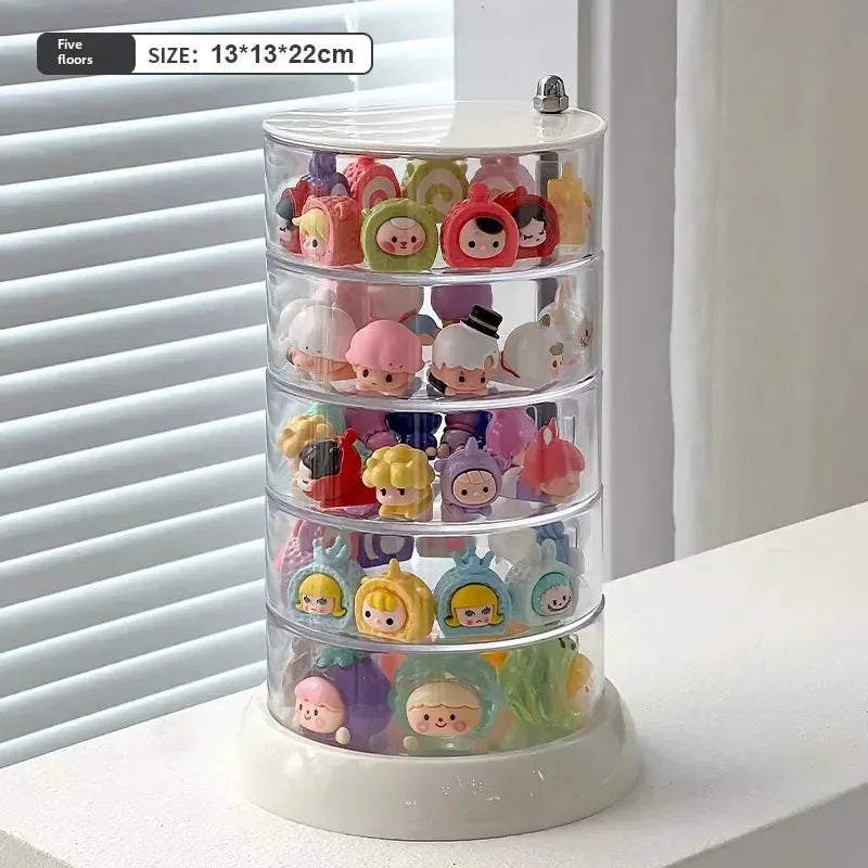 Rotating Multi-Layer Transparent Storage Box | Jewelry Organizer