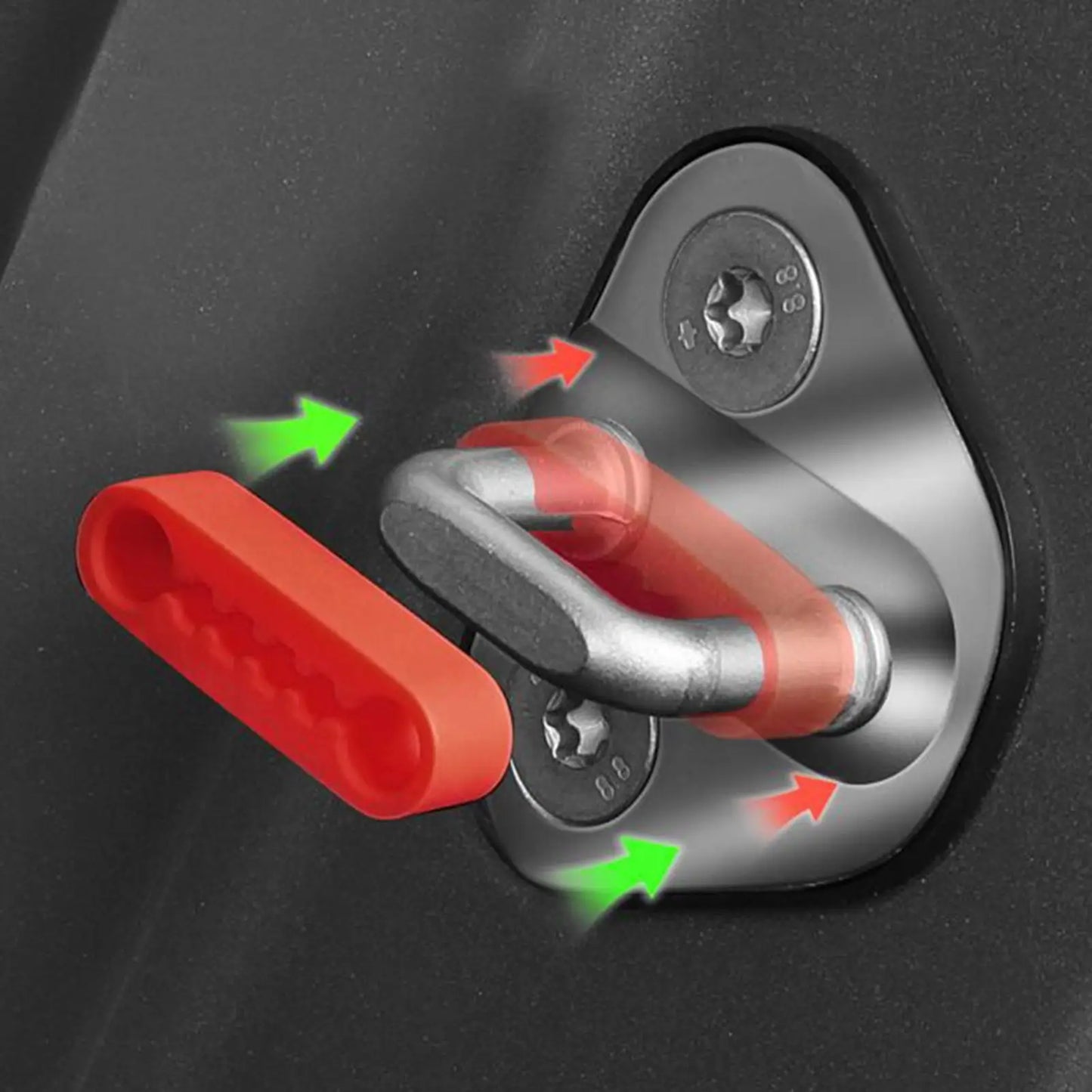 Silicone Car Door Lock Cover Pad Universal Anti Vibration Shock Absorber Soundproof Damper For Auto Door Latch Anti Scratch Peaceful Pleasures Health and Wellness