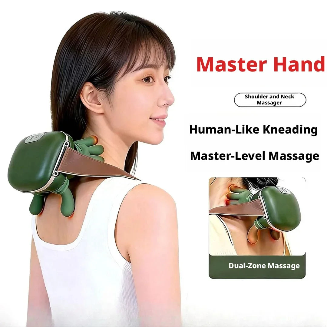 N7 Neck Shoulder Massager for Trapezius Muscle Electric Deep Tissue Kneading Massage Device for Neck Pain Relief Home Use Peaceful Pleasures Health and Wellness