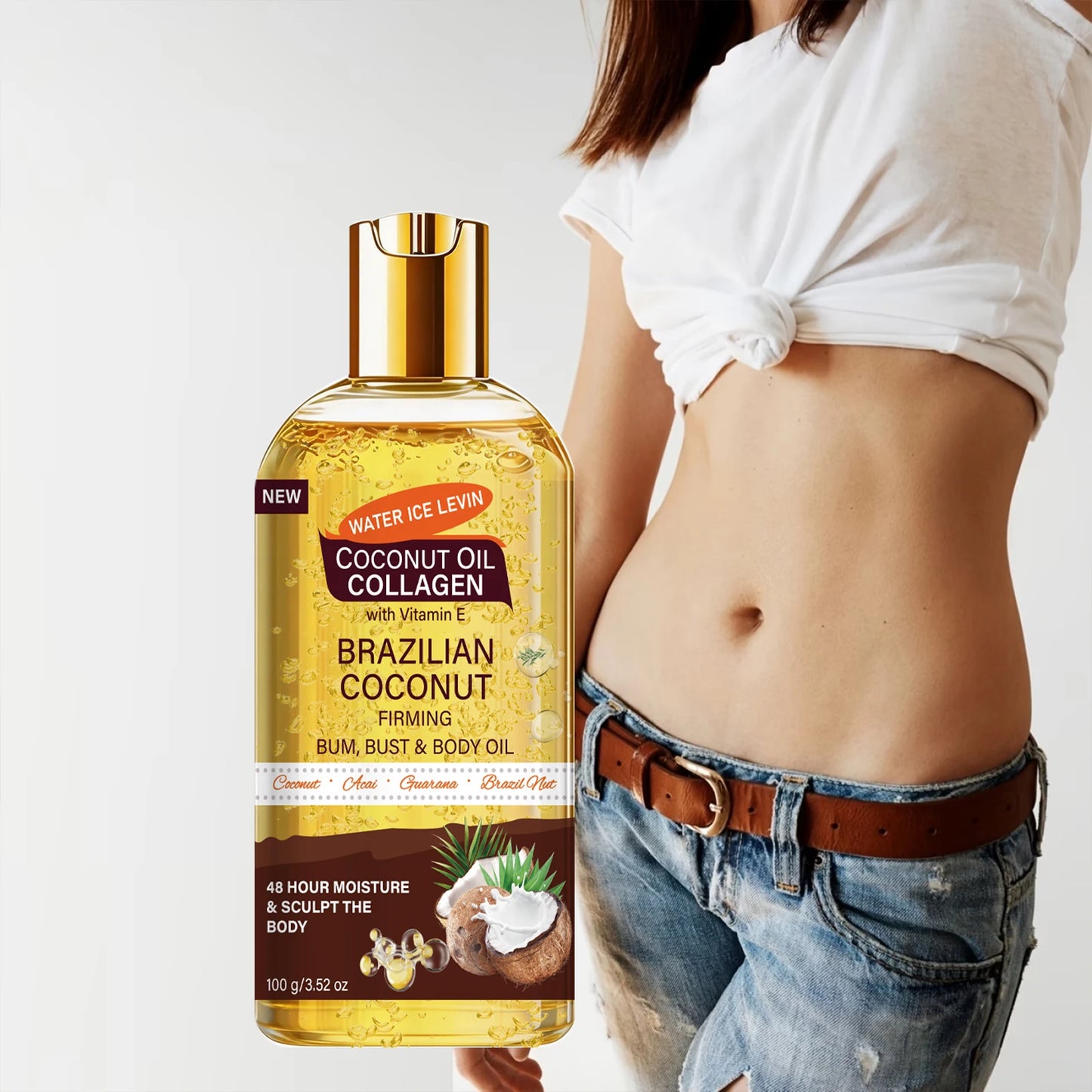 Brazilian Firming Body Oil – Coconut & Collagen | 100g Firming Body Oil Peaceful Pleasures Health and Wellness