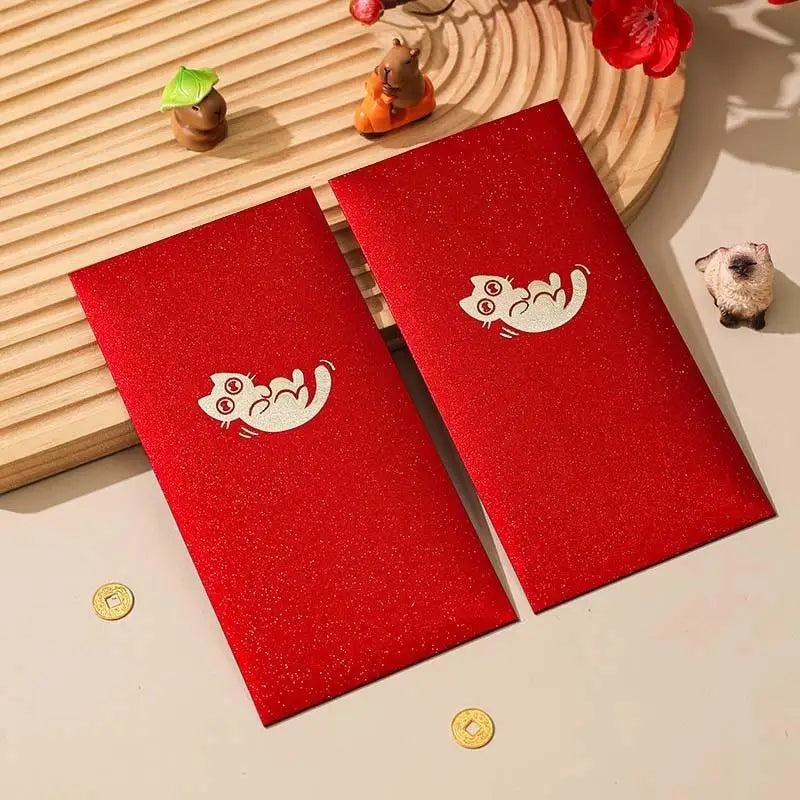 6-Pack Hot Stamping Lucky Money Red Envelopes – Birthday & Wedding