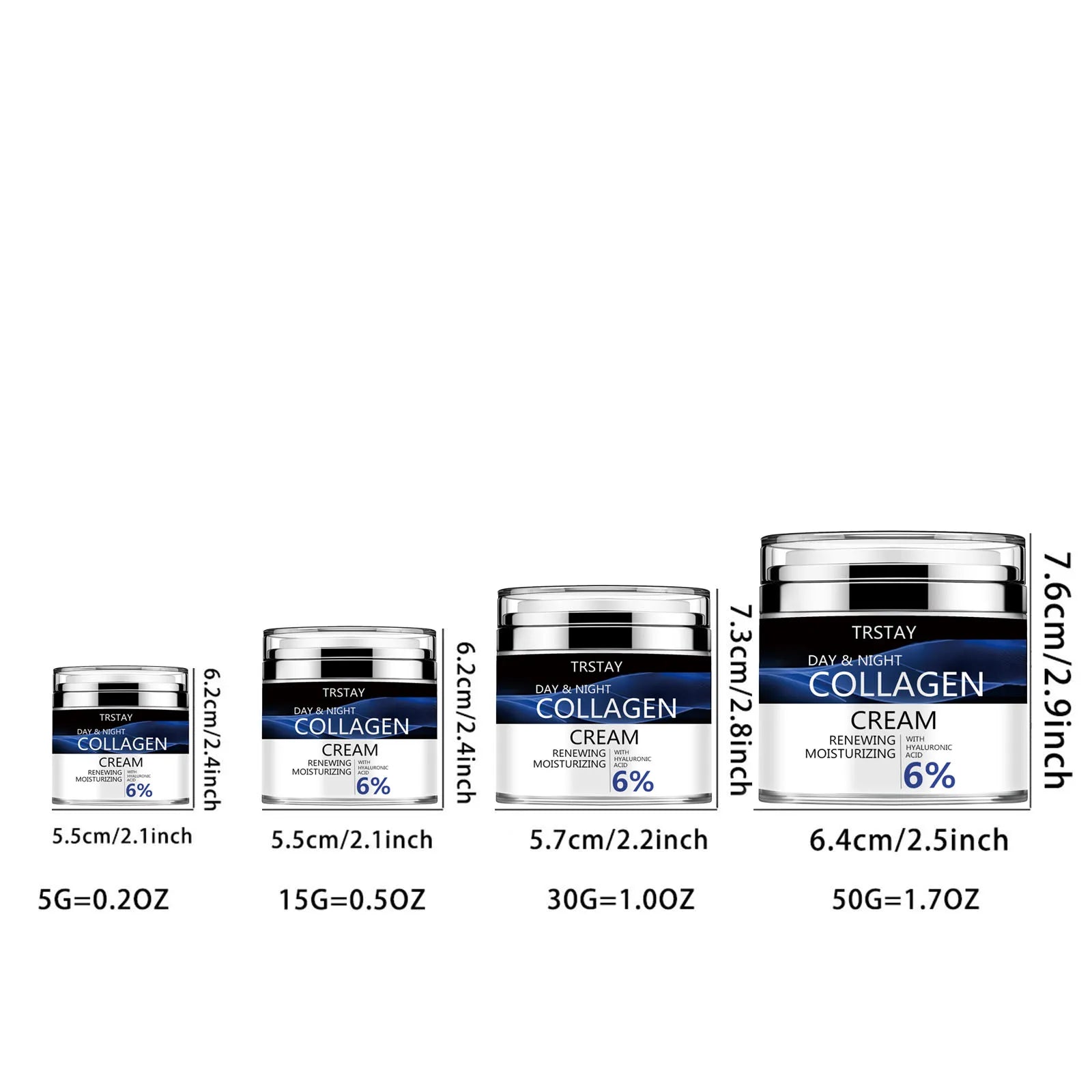 Collagen Cream for Face with Retinol and Hyaluronic Acid, Day Night Anti Aging Skincare Facial Moisturizer, Peaceful Pleasures Health and Wellness