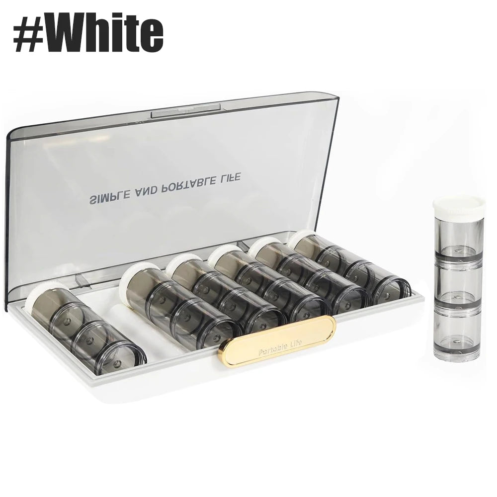 7-Day Pill Organizer | 21 Compartments, 3x Daily, BPA-Free Weekly Pill Organizer Peaceful Pleasures Health and Wellness White-1PCS