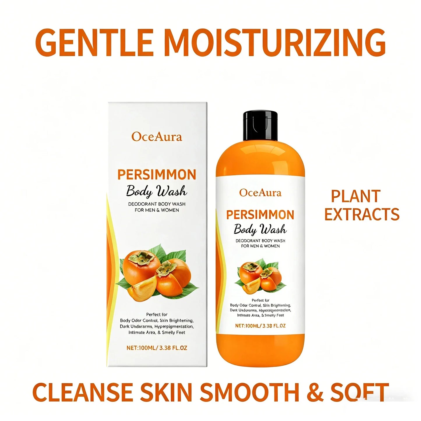 Persimmon Body Wash – Exfoliating Freshening Shower Gel 100ml