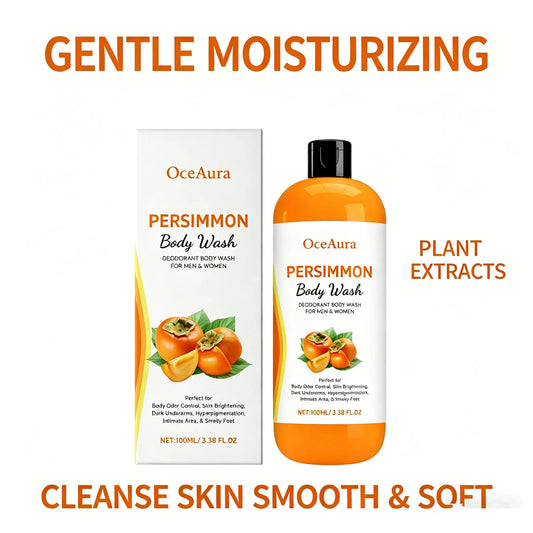 Persimmon Body Wash – Exfoliating Freshening Shower Gel 100ml Exfoliating Body Wash Oasis Select