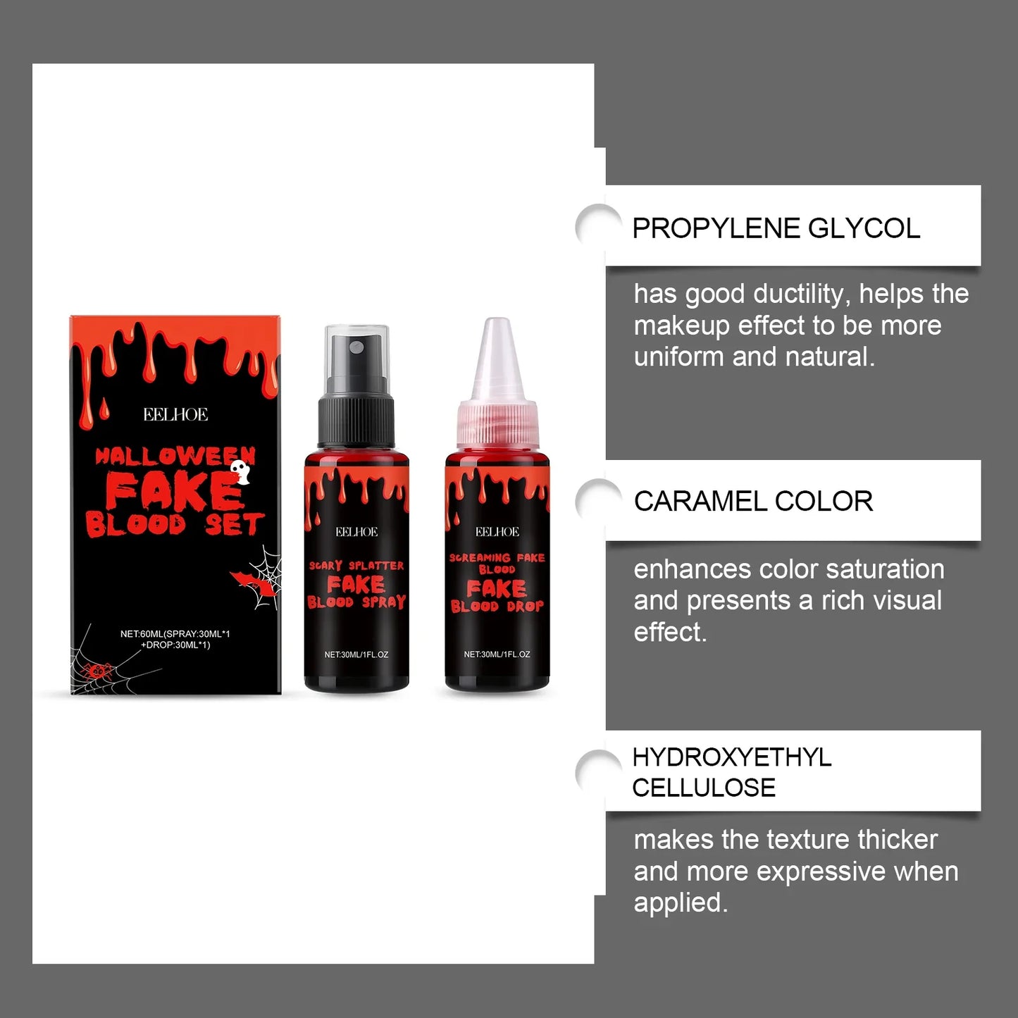 Halloween Fake Blood Set – Realistic Special Effects Makeup
