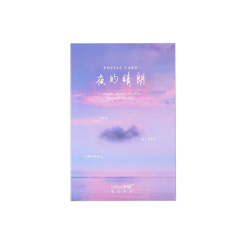 Beautiful Begonia Flower Clear Night Sky Series Postcard INS Greeting