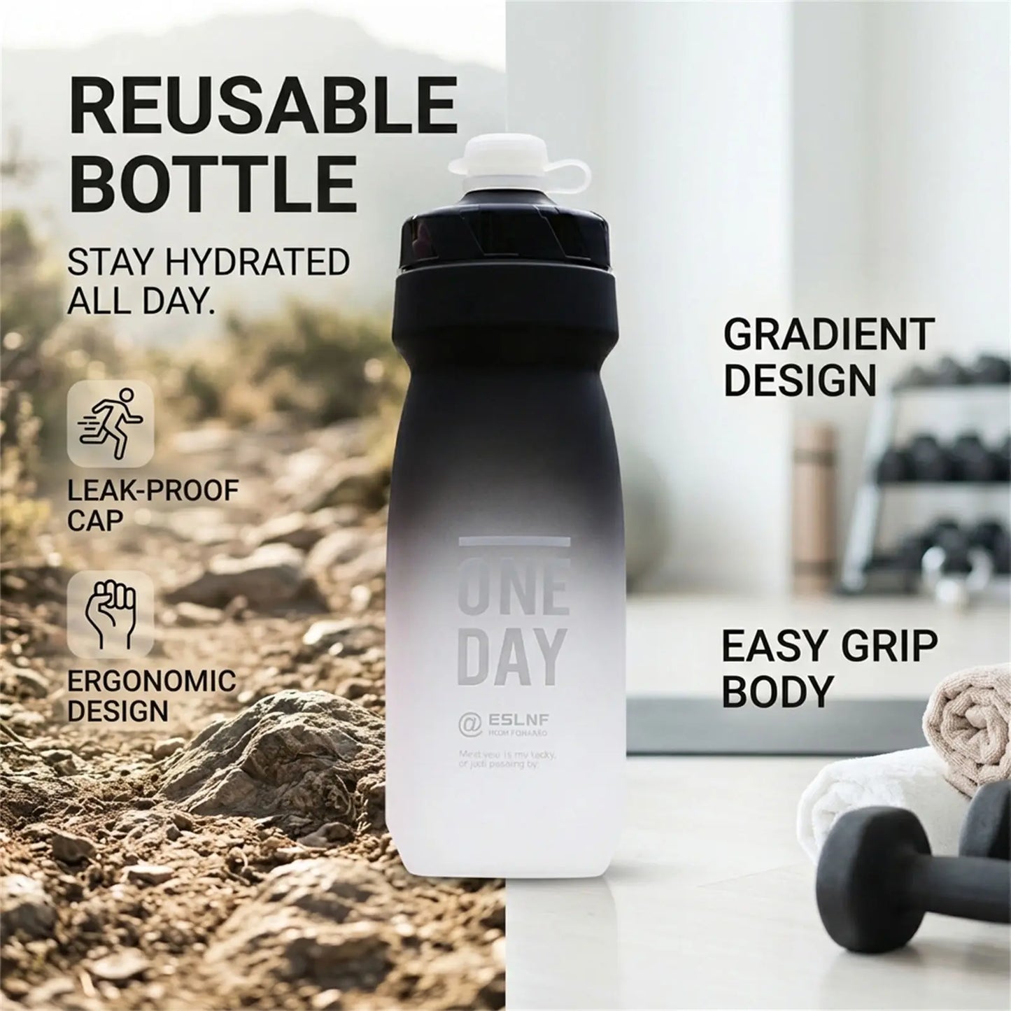 Bicycle Water Bottle Insulated 750ml Stainless Steel Leak Proof Design for Outdoor Cycling Peaceful Pleasures Health and Wellness