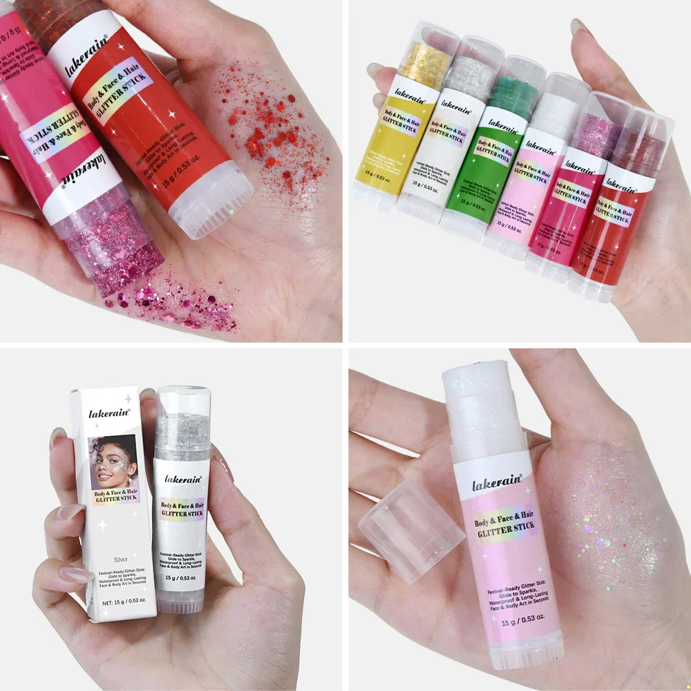 Body Shimmer Glitter Stick – Waterproof & Long-Lasting Glow